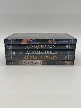 Lot of 5 WWE Armageddon 2004 x 2, 2005, 2006, 2007 DVD Bundle